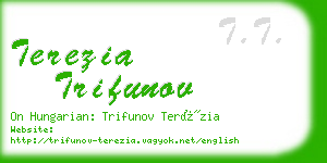 terezia trifunov business card